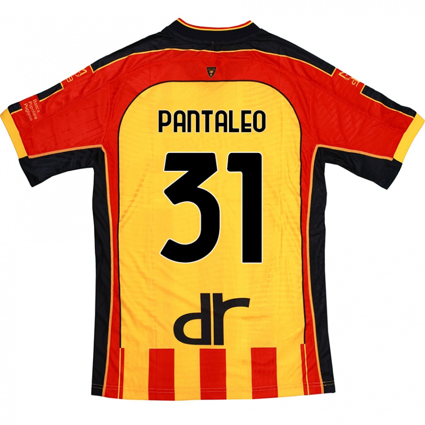 Niño Camiseta Dario Pantaleo #31 Amarillo Rojo 1ª Equipación 2024/25 La Camisa Perú