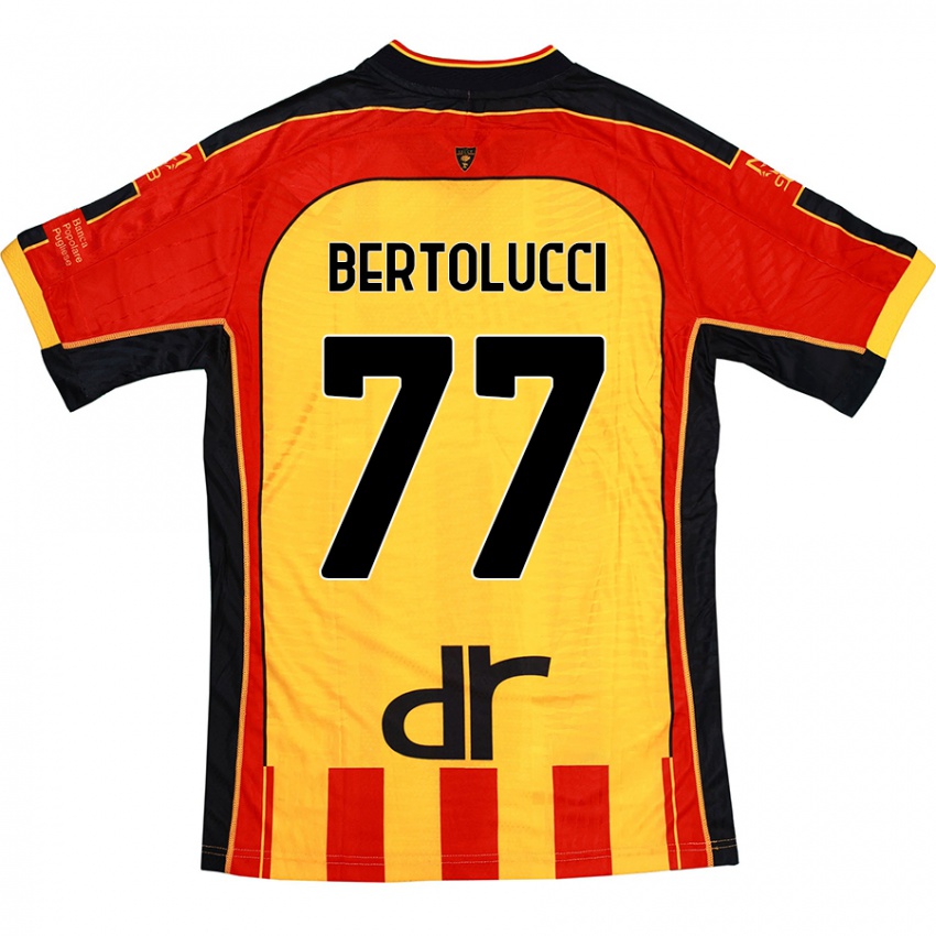 Niño Camiseta Sandro Bertolucci #77 Amarillo Rojo 1ª Equipación 2024/25 La Camisa Perú