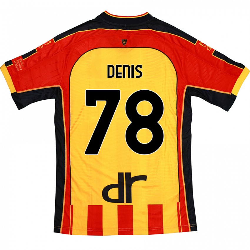 Niño Camiseta Max Denis #78 Amarillo Rojo 1ª Equipación 2024/25 La Camisa Perú