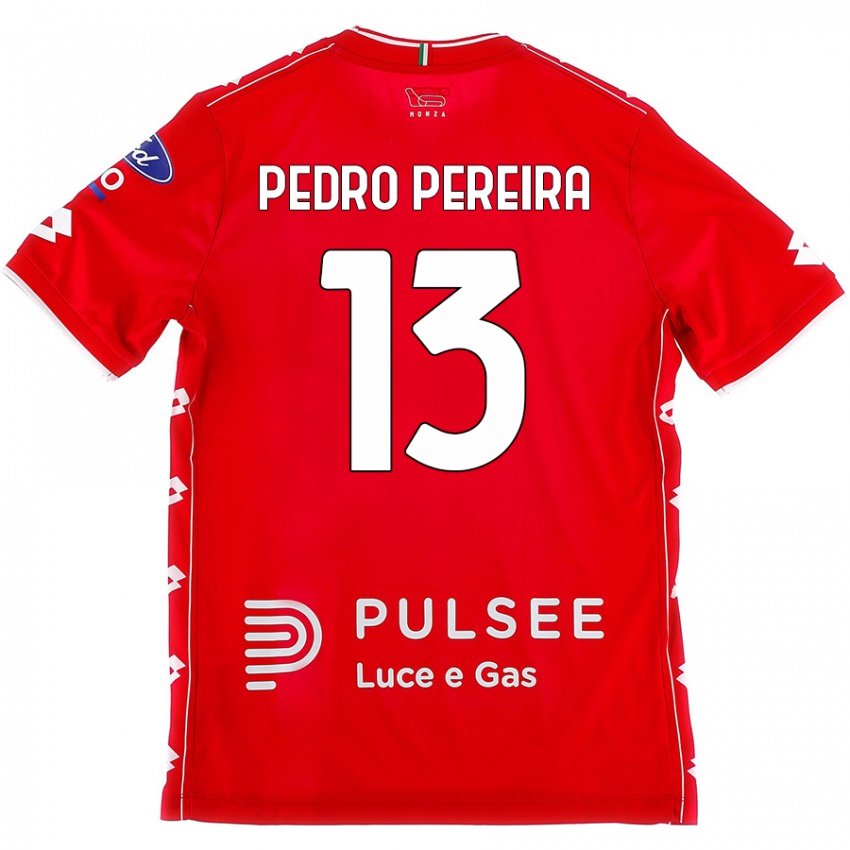 Niño Camiseta Pedro Pereira #13 Rojo Blanco 1ª Equipación 2024/25 La Camisa Perú