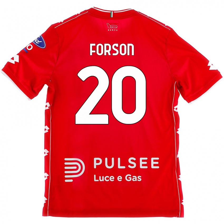 Niño Camiseta Omari Forson #20 Rojo Blanco 1ª Equipación 2024/25 La Camisa Perú