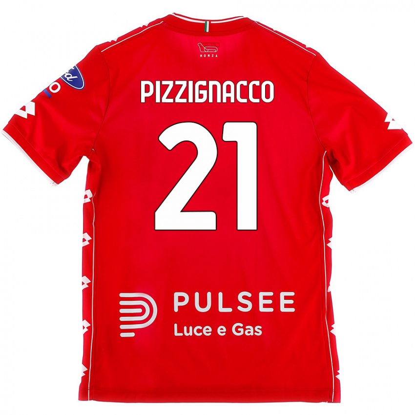 Niño Camiseta Semuel Pizzignacco #21 Rojo Blanco 1ª Equipación 2024/25 La Camisa Perú