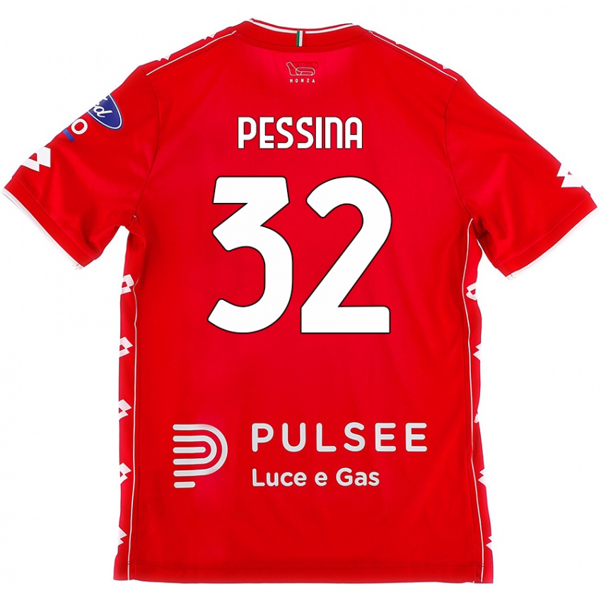 Niño Camiseta Matteo Pessina #32 Rojo Blanco 1ª Equipación 2024/25 La Camisa Perú