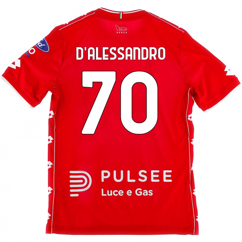 Niño Camiseta Marco D'alessandro #70 Rojo Blanco 1ª Equipación 2024/25 La Camisa Perú