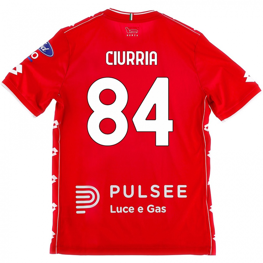 Niño Camiseta Patrick Ciurria #84 Rojo Blanco 1ª Equipación 2024/25 La Camisa Perú