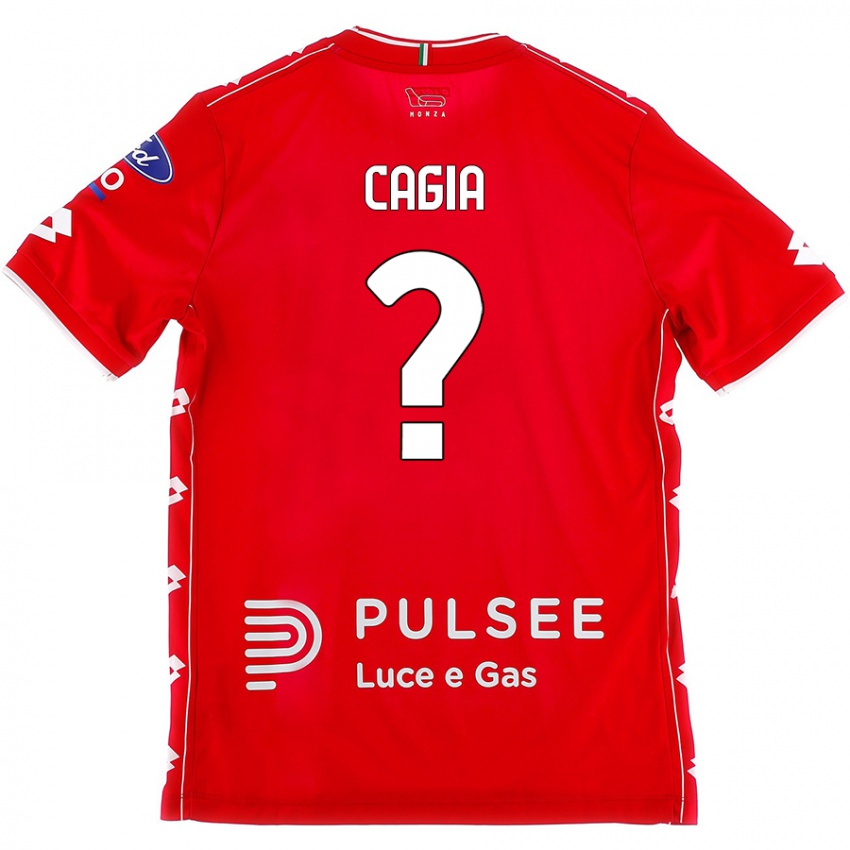 Niño Camiseta Gabriele Cagia #0 Rojo Blanco 1ª Equipación 2024/25 La Camisa Perú