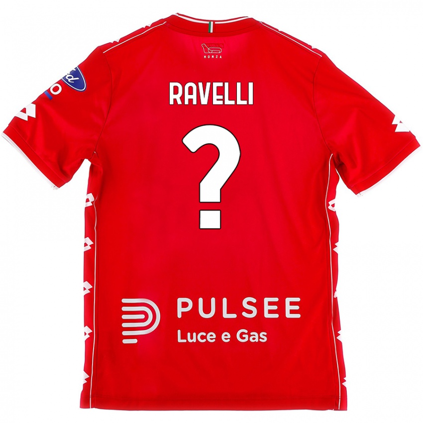 Niño Camiseta Etienne Ravelli #0 Rojo Blanco 1ª Equipación 2024/25 La Camisa Perú