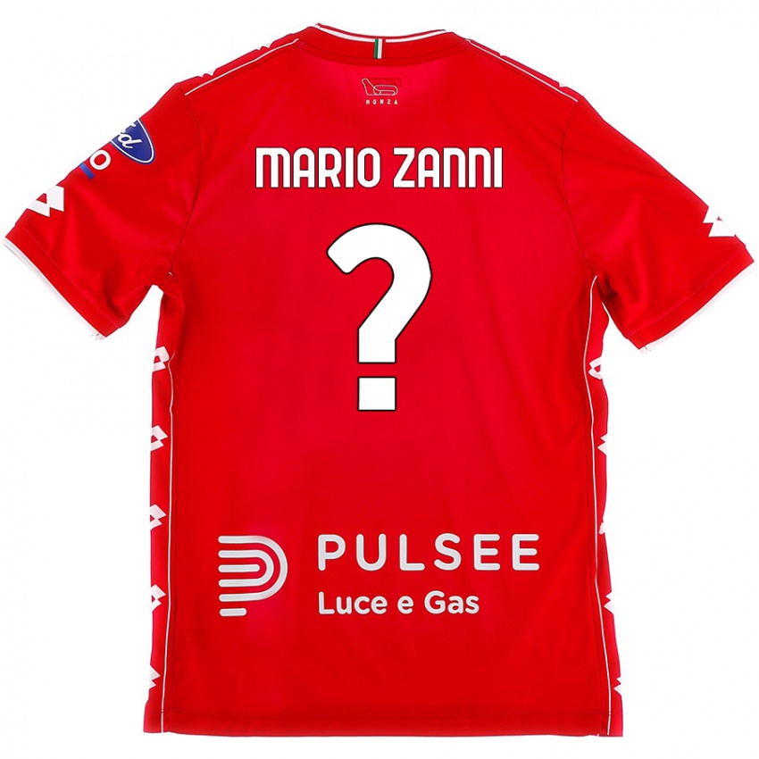 Niño Camiseta Mario Zanni #0 Rojo Blanco 1ª Equipación 2024/25 La Camisa Perú