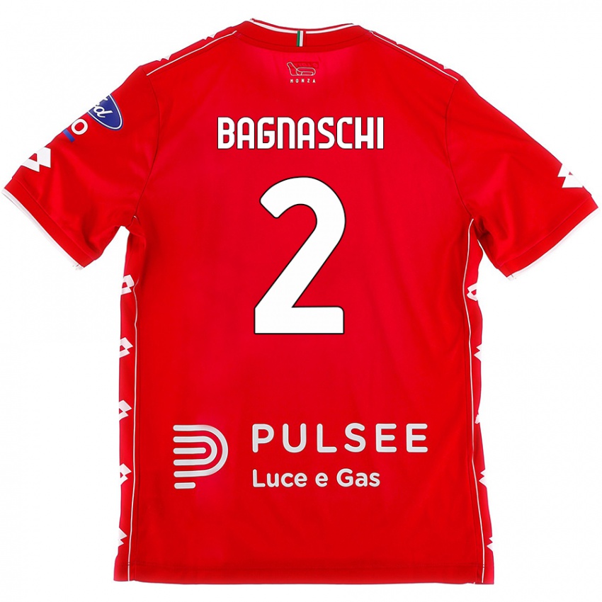 Niño Camiseta Alessandro Bagnaschi #2 Rojo Blanco 1ª Equipación 2024/25 La Camisa Perú