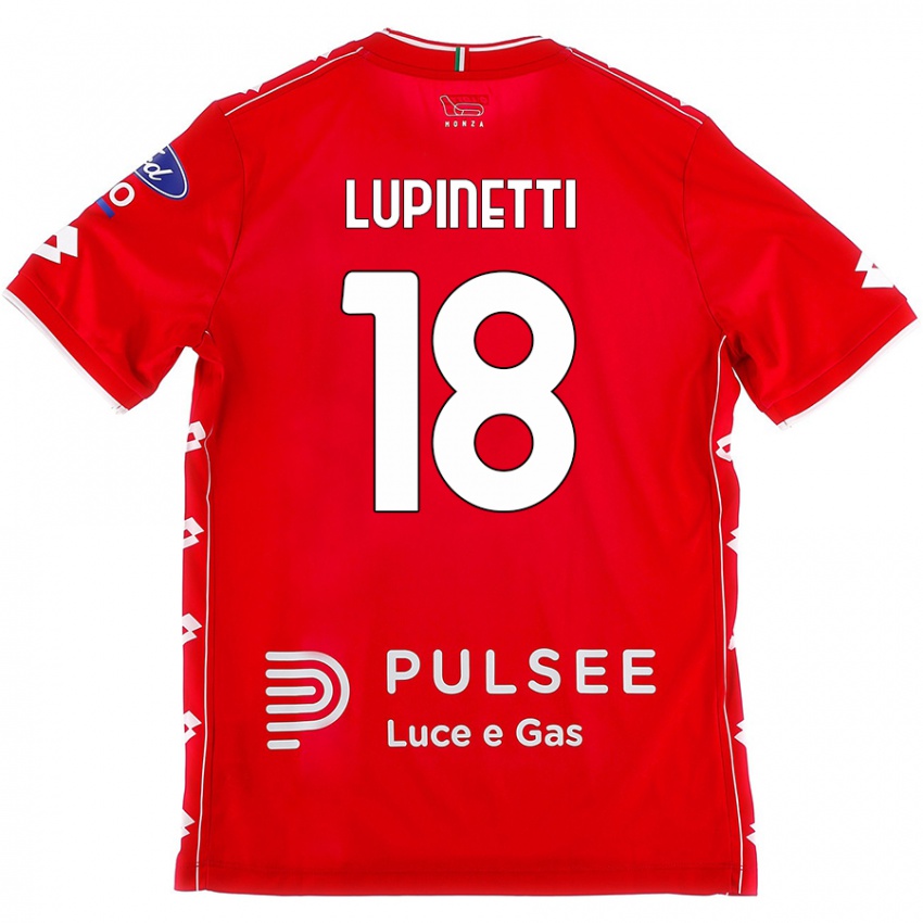 Niño Camiseta Tommaso Lupinetti #18 Rojo Blanco 1ª Equipación 2024/25 La Camisa Perú