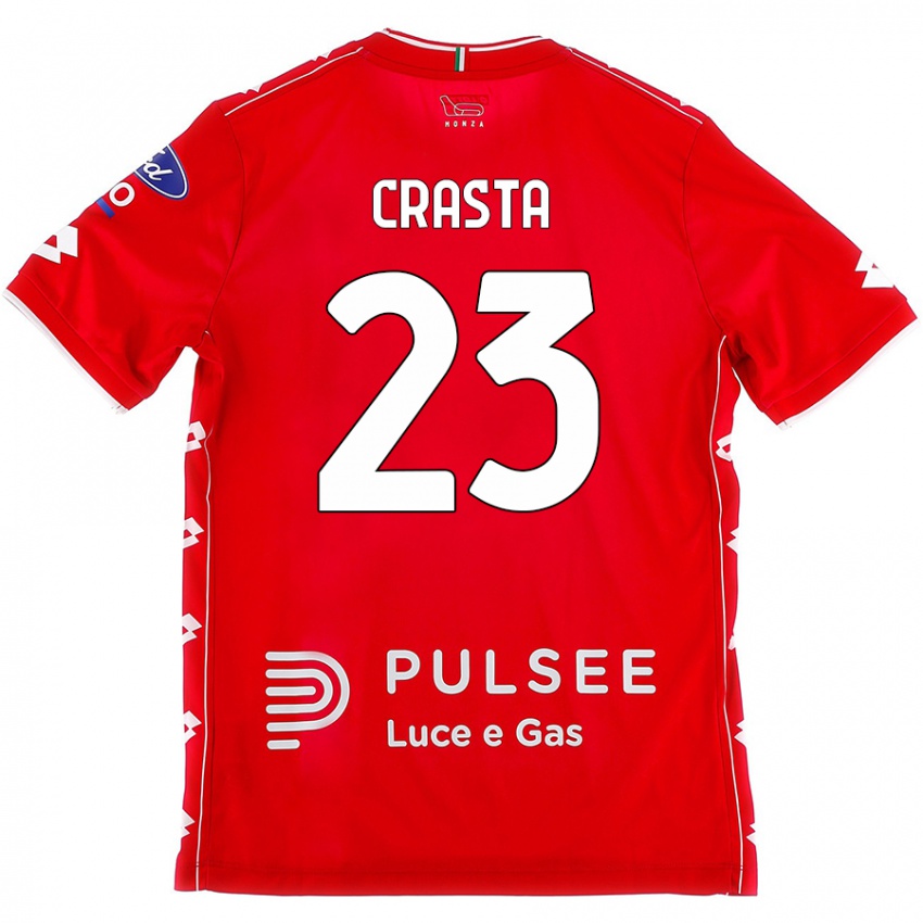 Niño Camiseta Mario Crasta #23 Rojo Blanco 1ª Equipación 2024/25 La Camisa Perú