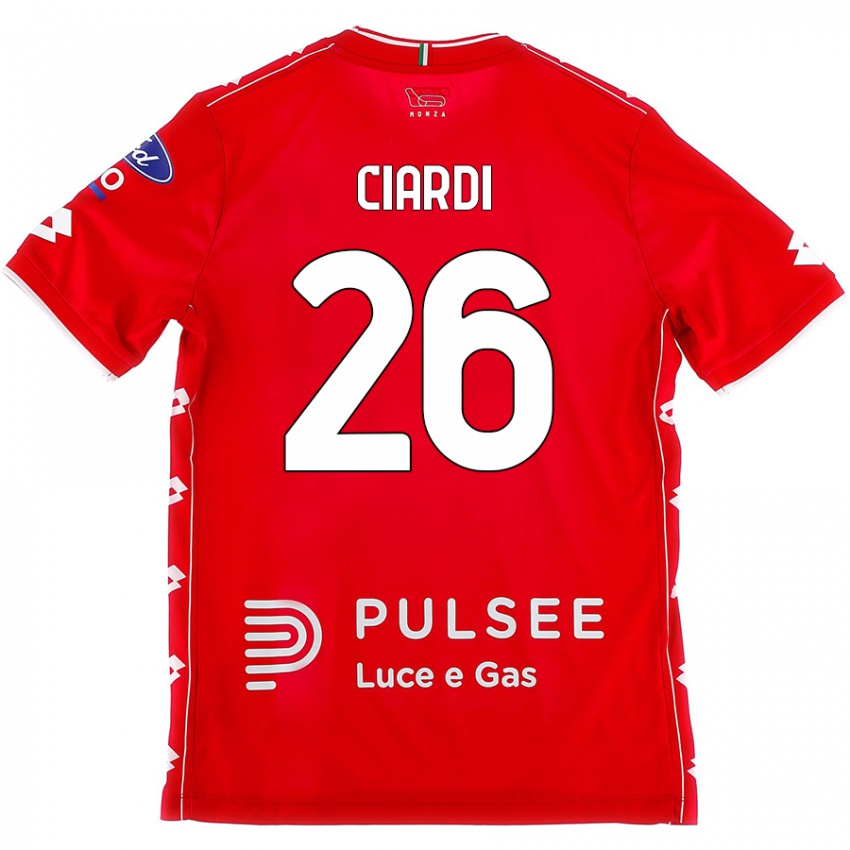 Niño Camiseta Tommaso Ciardi #26 Rojo Blanco 1ª Equipación 2024/25 La Camisa Perú