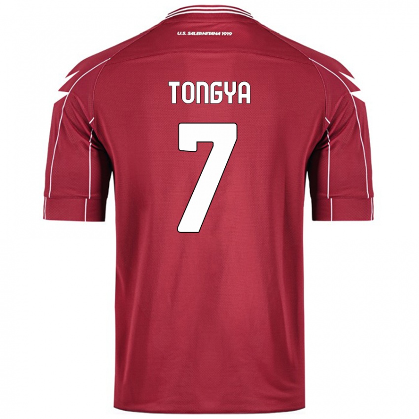 Niño Camiseta Franco Tongya #7 Borgoña 1ª Equipación 2024/25 La Camisa Perú