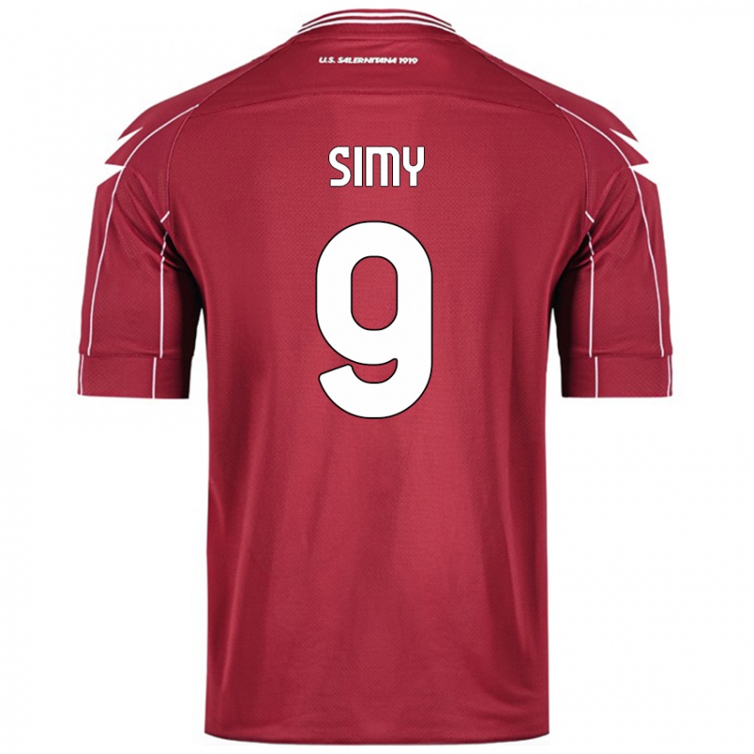 Niño Camiseta Simy #9 Borgoña 1ª Equipación 2024/25 La Camisa Perú