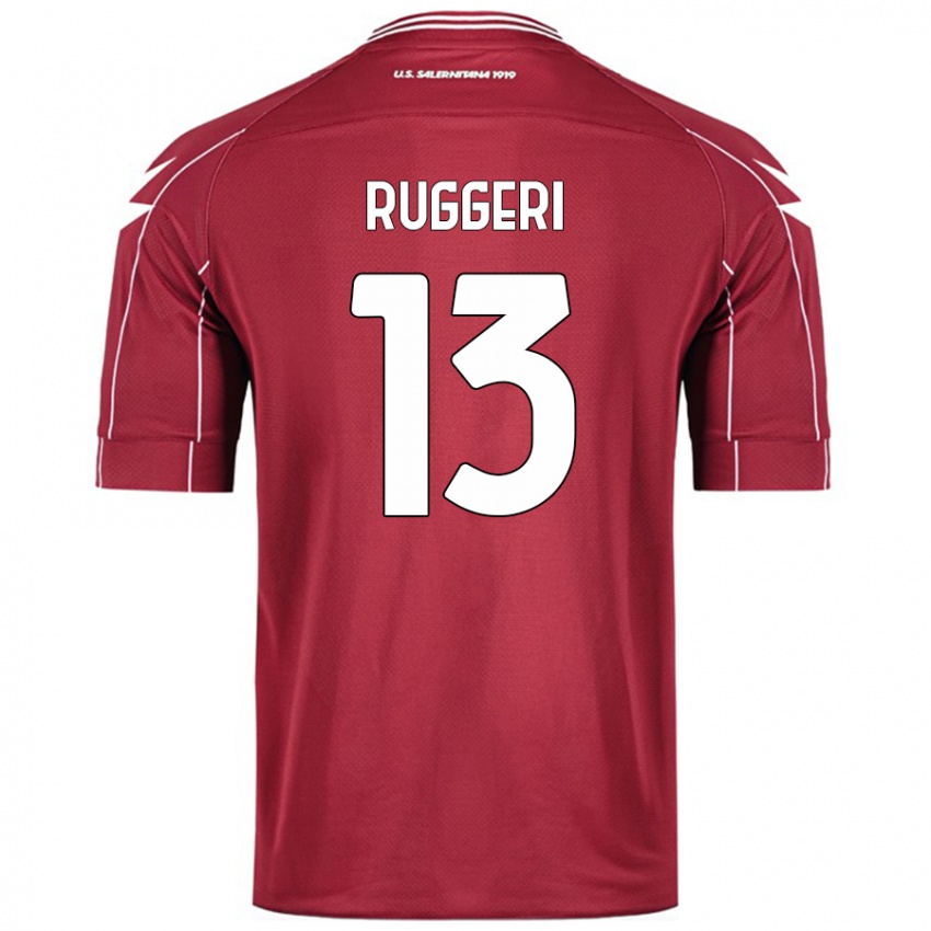 Niño Camiseta Fabio Ruggeri #13 Borgoña 1ª Equipación 2024/25 La Camisa Perú