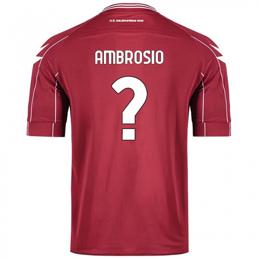 Niño Camiseta Alfonso Ambrosio #0 Borgoña 1ª Equipación 2024/25 La Camisa Perú