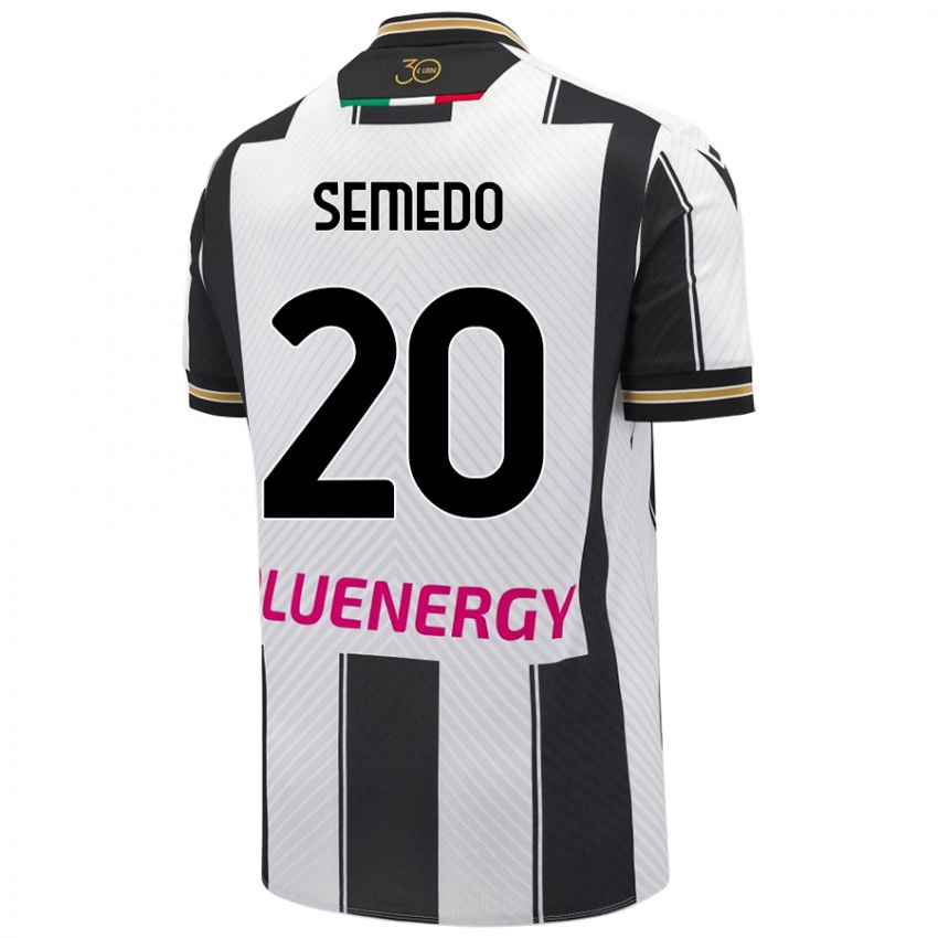 Niño Camiseta Vivaldo Semedo #20 Blanco Negro 1ª Equipación 2024/25 La Camisa Perú