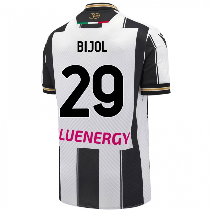 Niño Camiseta Jaka Bijol #29 Blanco Negro 1ª Equipación 2024/25 La Camisa Perú