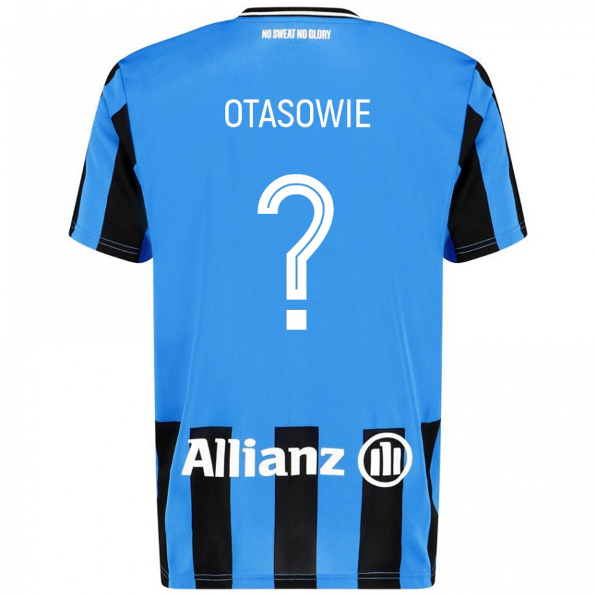 Niño Camiseta Owen Otasowie #0 Azul Cielo Negro 1ª Equipación 2024/25 La Camisa Perú