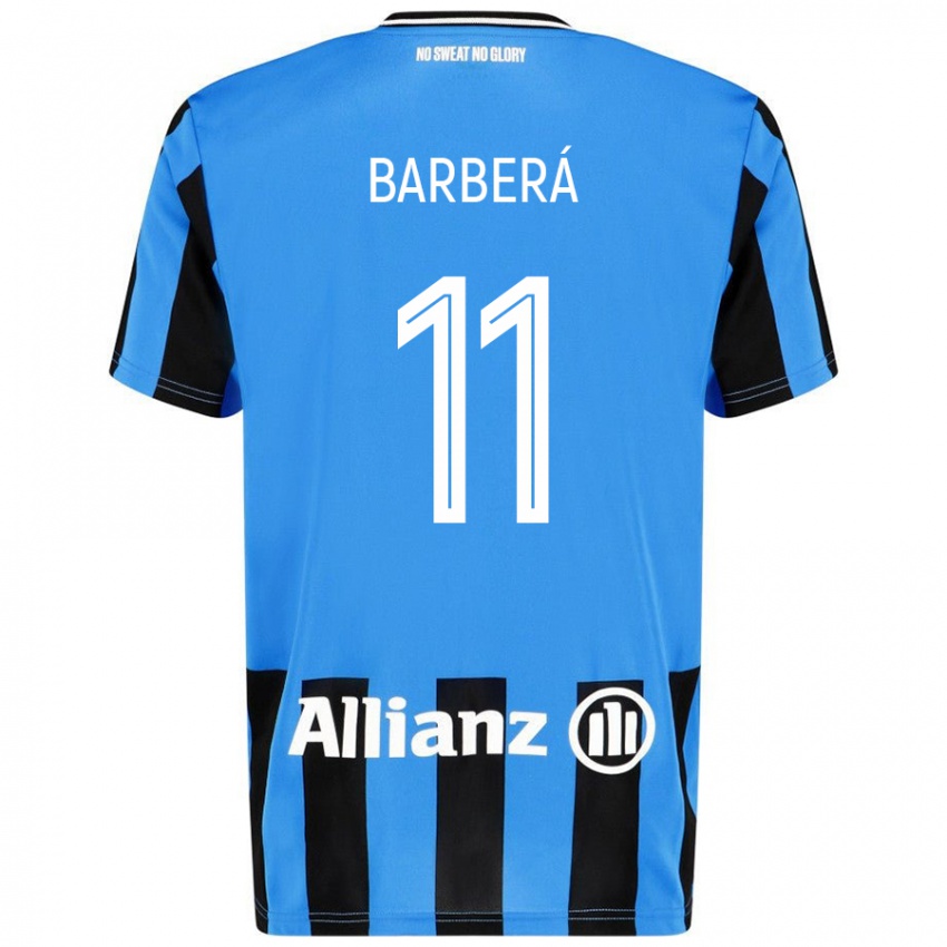 Niño Camiseta Víctor Barberá #11 Azul Cielo Negro 1ª Equipación 2024/25 La Camisa Perú