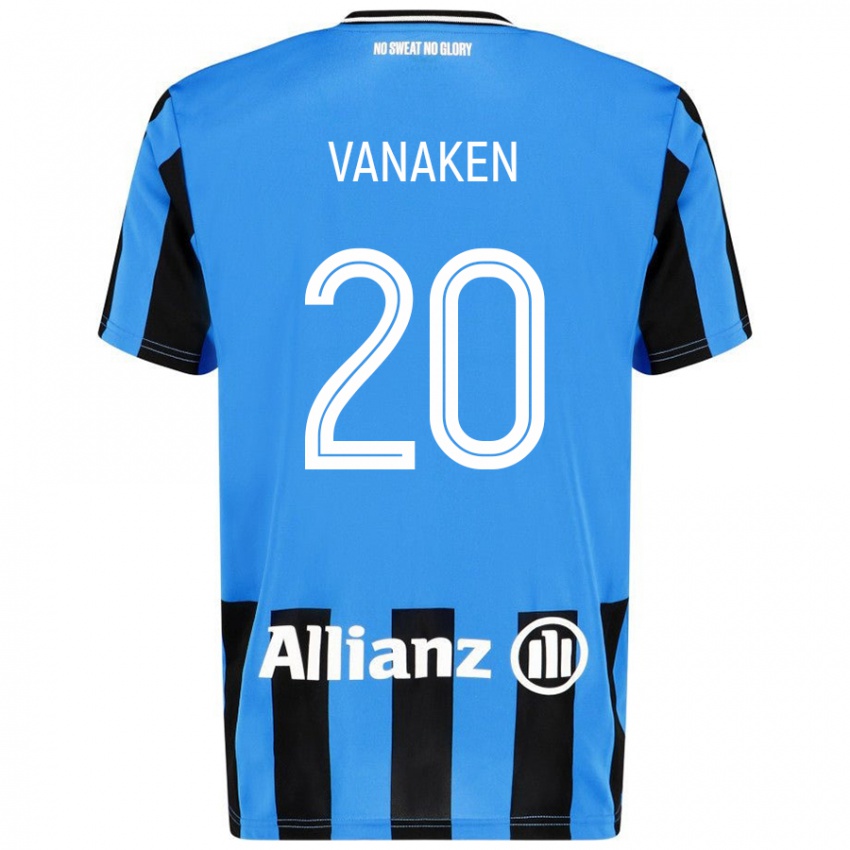 Niño Camiseta Hans Vanaken #20 Azul Cielo Negro 1ª Equipación 2024/25 La Camisa Perú