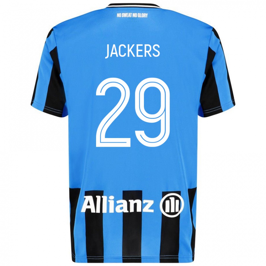 Niño Camiseta Nordin Jackers #29 Azul Cielo Negro 1ª Equipación 2024/25 La Camisa Perú