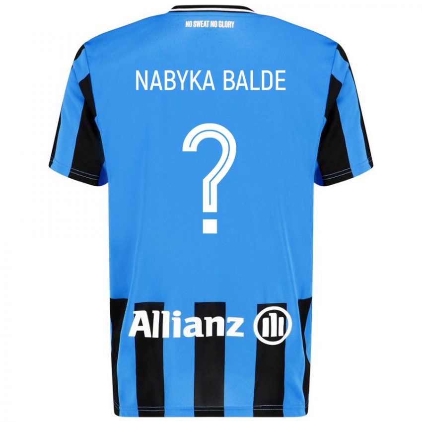 Niño Camiseta Mamadou Nabyka Balde #0 Azul Cielo Negro 1ª Equipación 2024/25 La Camisa Perú