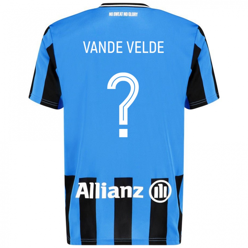 Niño Camiseta Chloé Vande Velde #0 Azul Cielo Negro 1ª Equipación 2024/25 La Camisa Perú