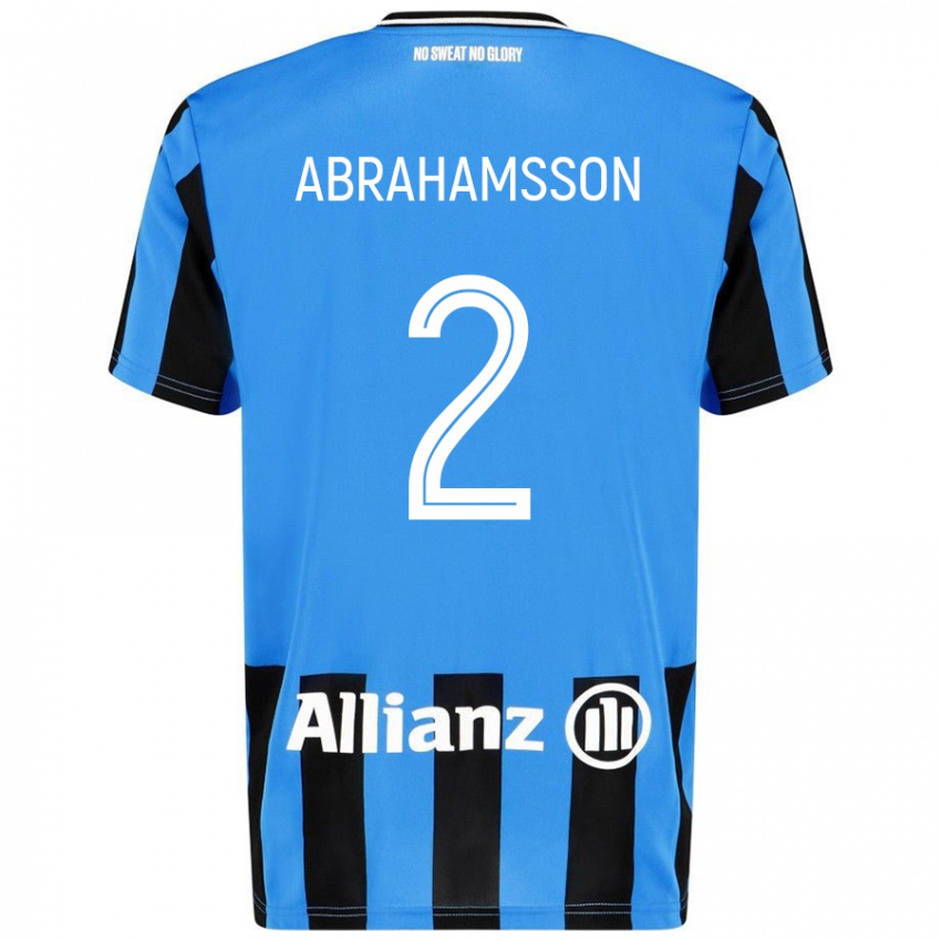 Niño Camiseta Sejde Abrahamsson #2 Azul Cielo Negro 1ª Equipación 2024/25 La Camisa Perú