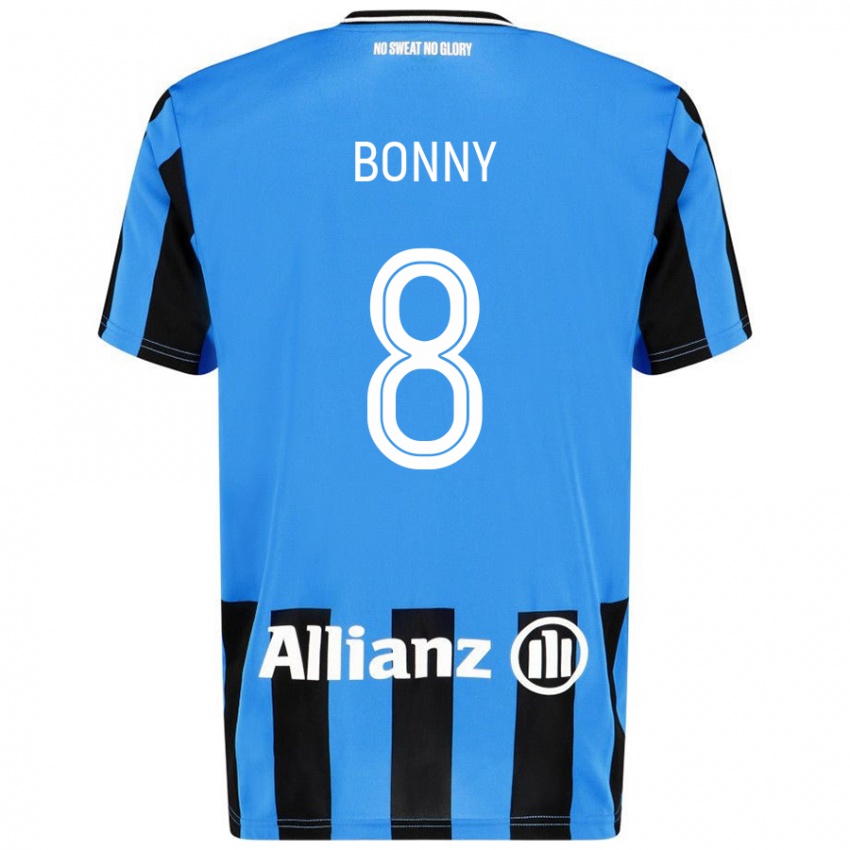 Niño Camiseta Chionne Bonny #8 Azul Cielo Negro 1ª Equipación 2024/25 La Camisa Perú