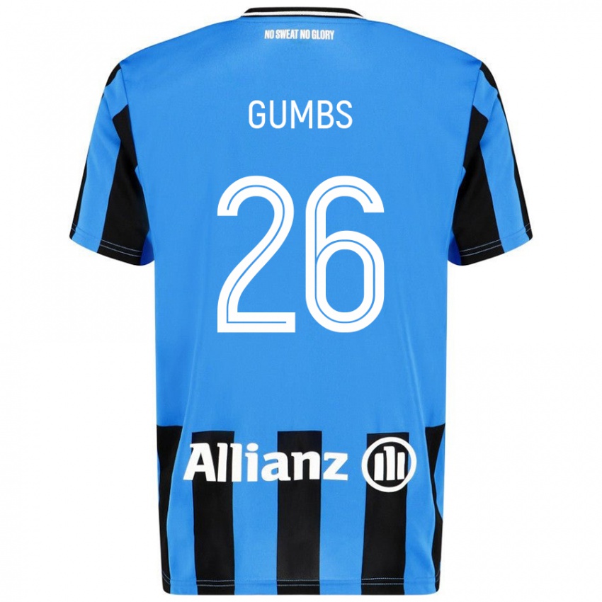 Niño Camiseta Aisse Gumbs #26 Azul Cielo Negro 1ª Equipación 2024/25 La Camisa Perú