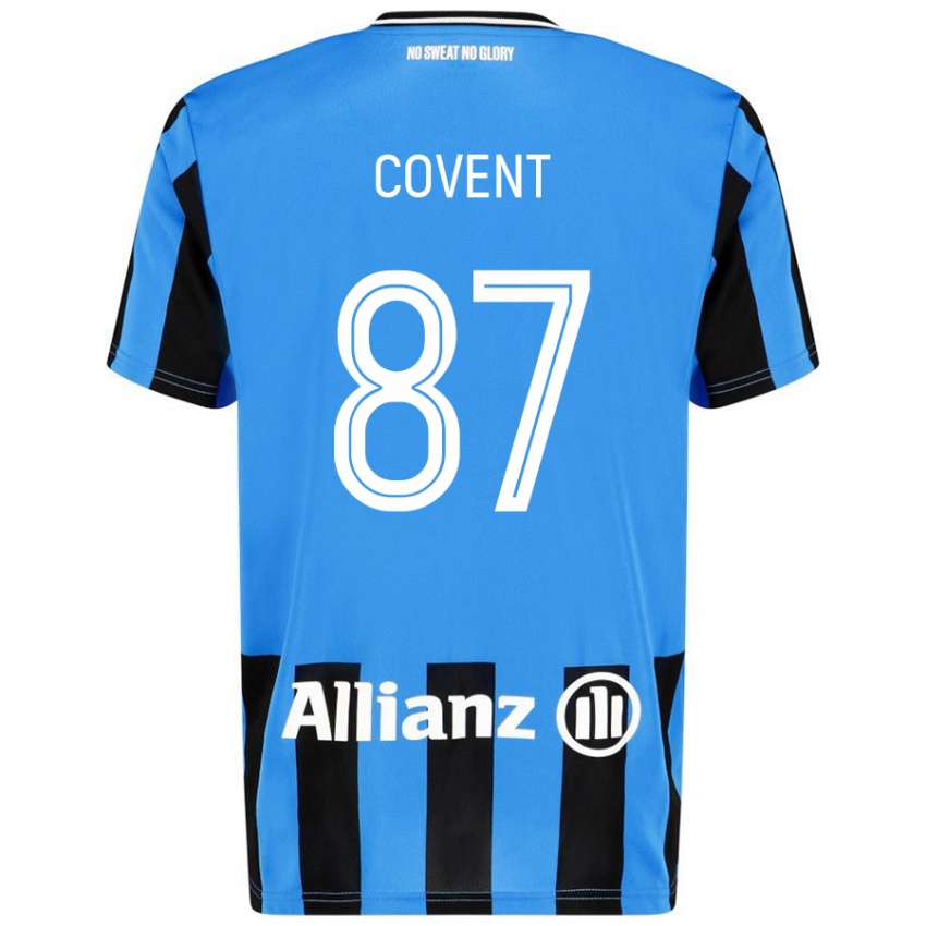 Niño Camiseta Jorijn Covent #87 Azul Cielo Negro 1ª Equipación 2024/25 La Camisa Perú