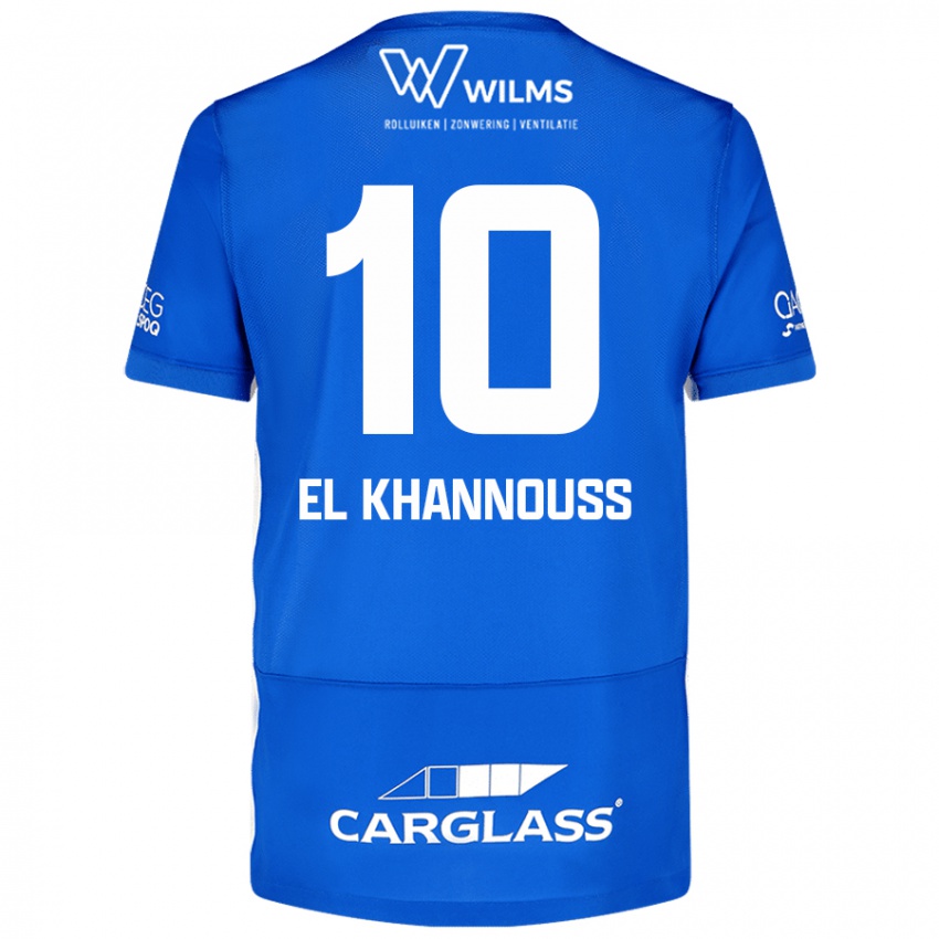 Niño Camiseta Bilal El Khannouss #10 Azul 1ª Equipación 2024/25 La Camisa Perú