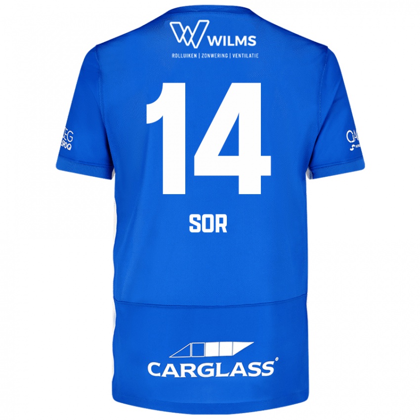 Niño Camiseta Yira Sor #14 Azul 1ª Equipación 2024/25 La Camisa Perú