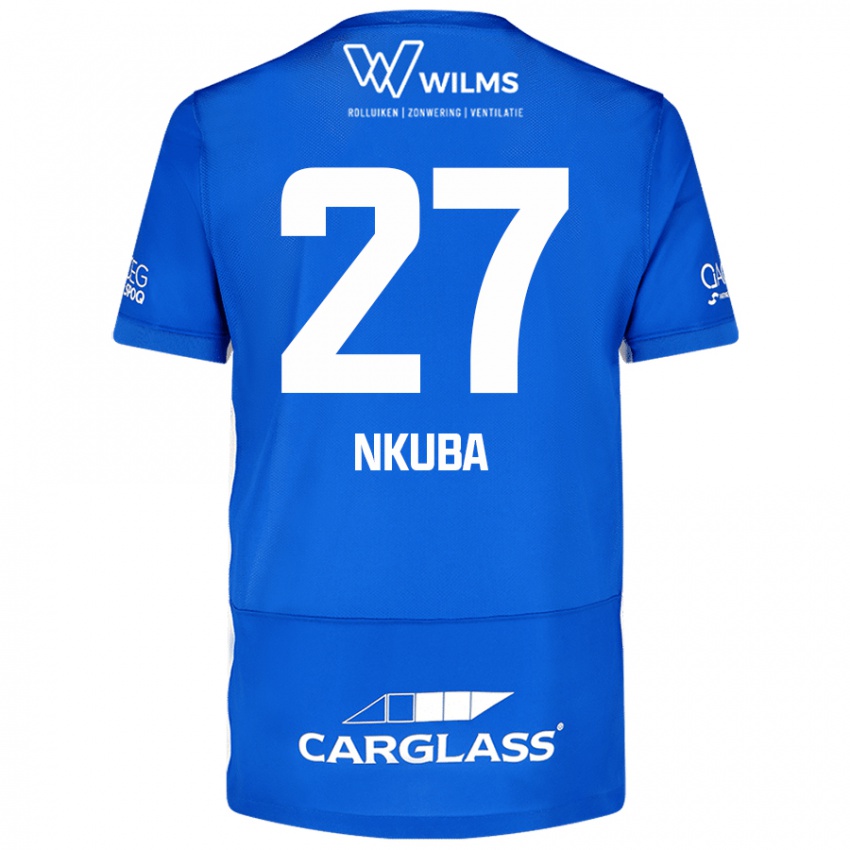 Niño Camiseta Ken Nkuba #27 Azul 1ª Equipación 2024/25 La Camisa Perú