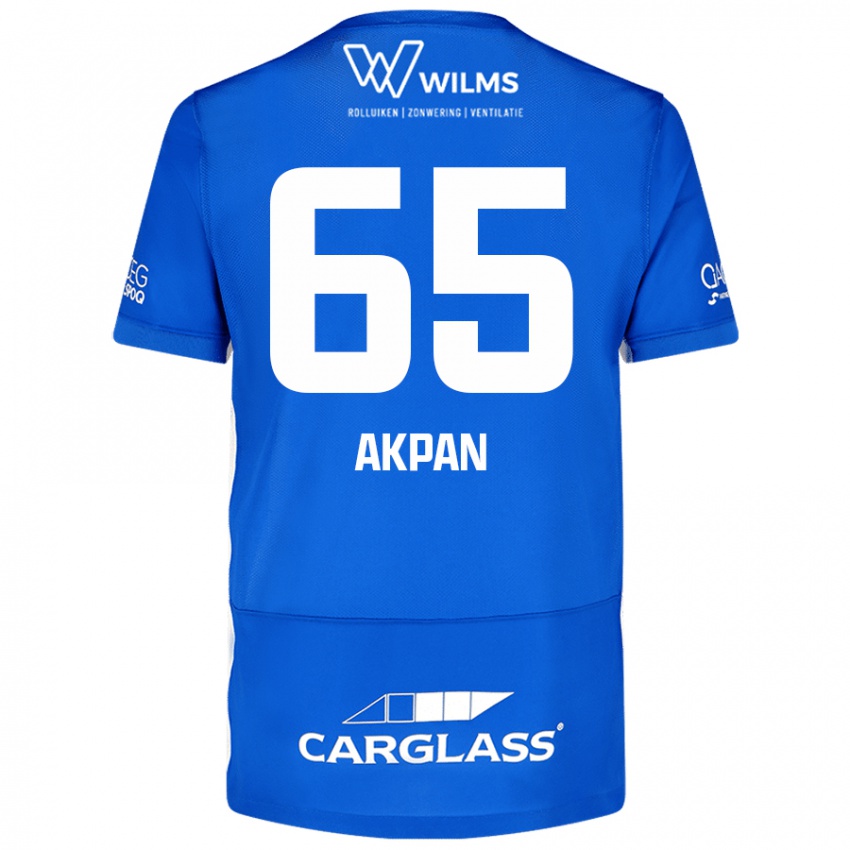 Niño Camiseta Christian Akpan #65 Azul 1ª Equipación 2024/25 La Camisa Perú