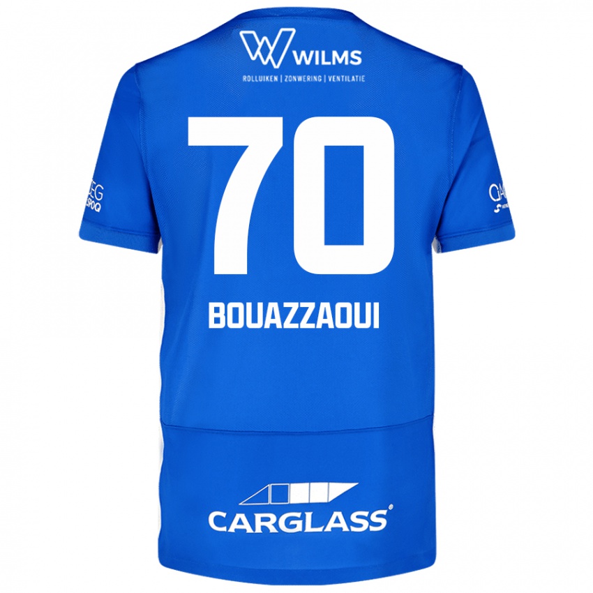 Niño Camiseta Ilyas Bouazzaoui #70 Azul 1ª Equipación 2024/25 La Camisa Perú