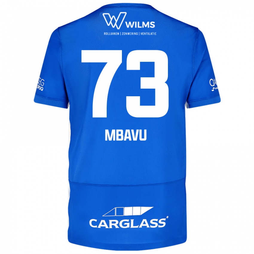 Niño Camiseta Elie Mbavu #73 Azul 1ª Equipación 2024/25 La Camisa Perú