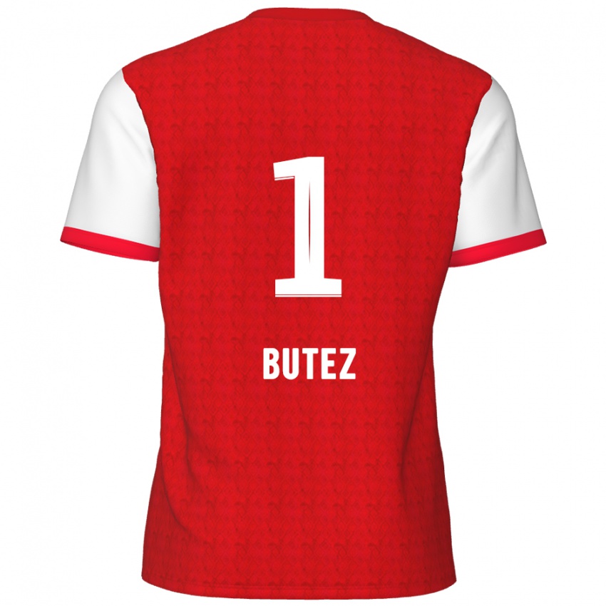 Niño Camiseta Jean Butez #1 Rojo Blanco 1ª Equipación 2024/25 La Camisa Perú