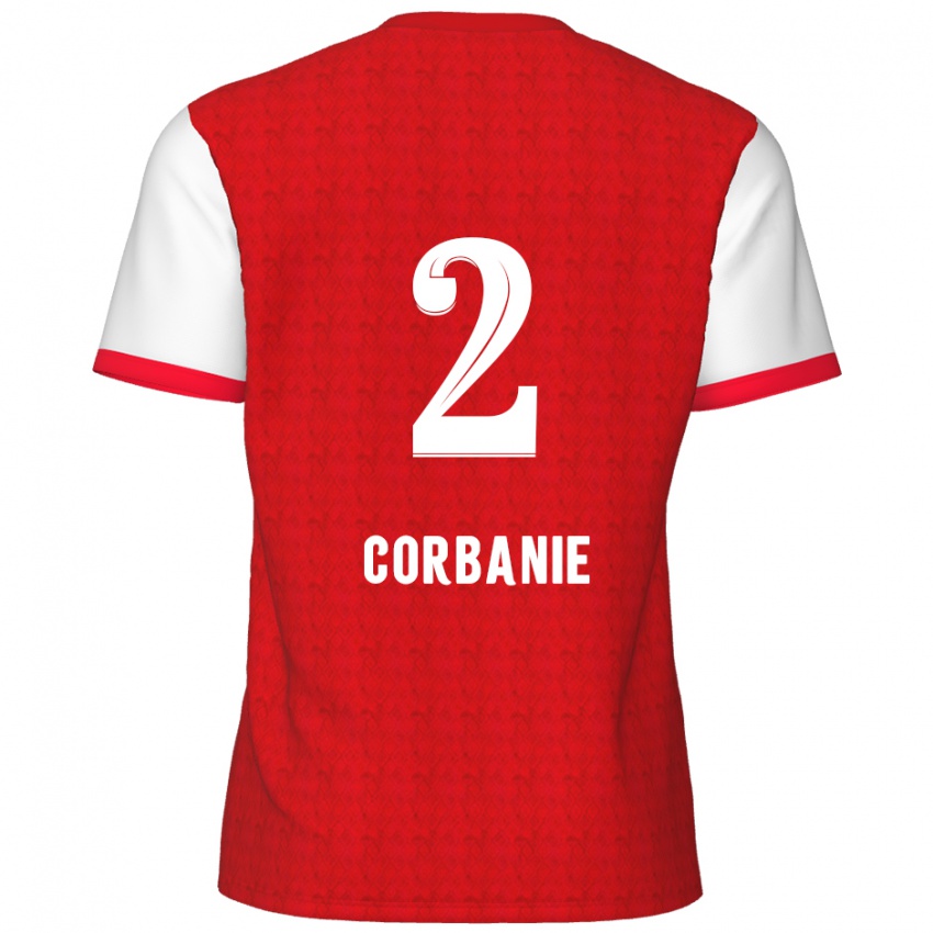 Niño Camiseta Kobe Corbanie #2 Rojo Blanco 1ª Equipación 2024/25 La Camisa Perú