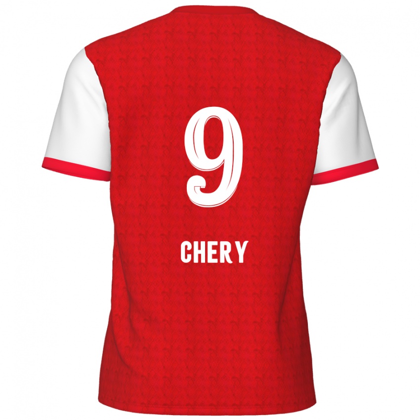 Niño Camiseta Tjaronn Chery #9 Rojo Blanco 1ª Equipación 2024/25 La Camisa Perú