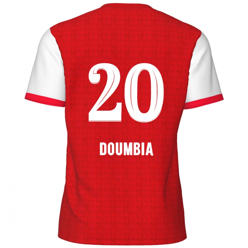 Niño Camiseta Mahamadou Doumbia #20 Rojo Blanco 1ª Equipación 2024/25 La Camisa Perú