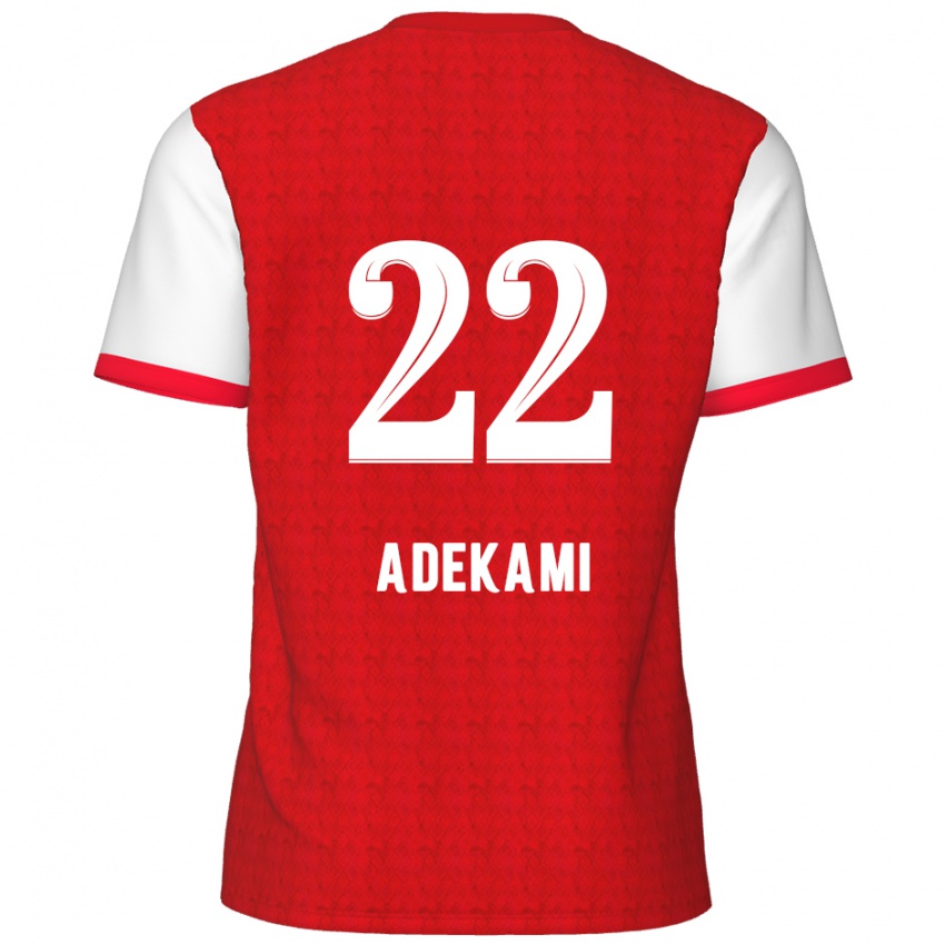 Niño Camiseta Farouck Adekami #22 Rojo Blanco 1ª Equipación 2024/25 La Camisa Perú