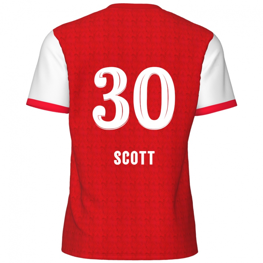 Niño Camiseta Christopher Scott #30 Rojo Blanco 1ª Equipación 2024/25 La Camisa Perú