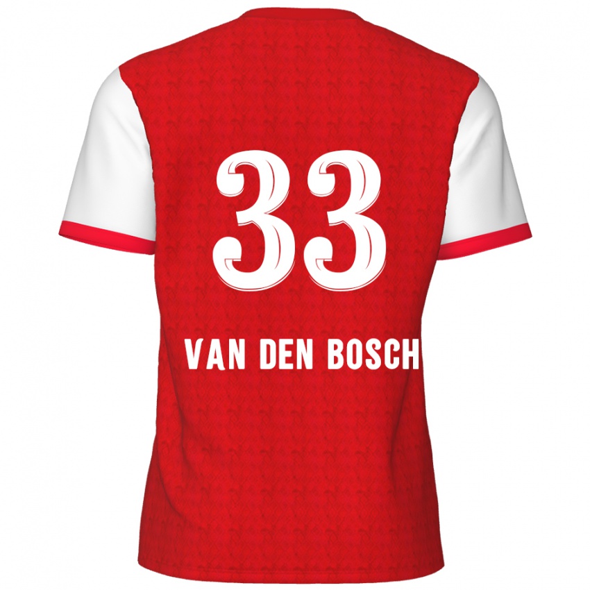 Niño Camiseta Zeno Van Den Bosch #33 Rojo Blanco 1ª Equipación 2024/25 La Camisa Perú