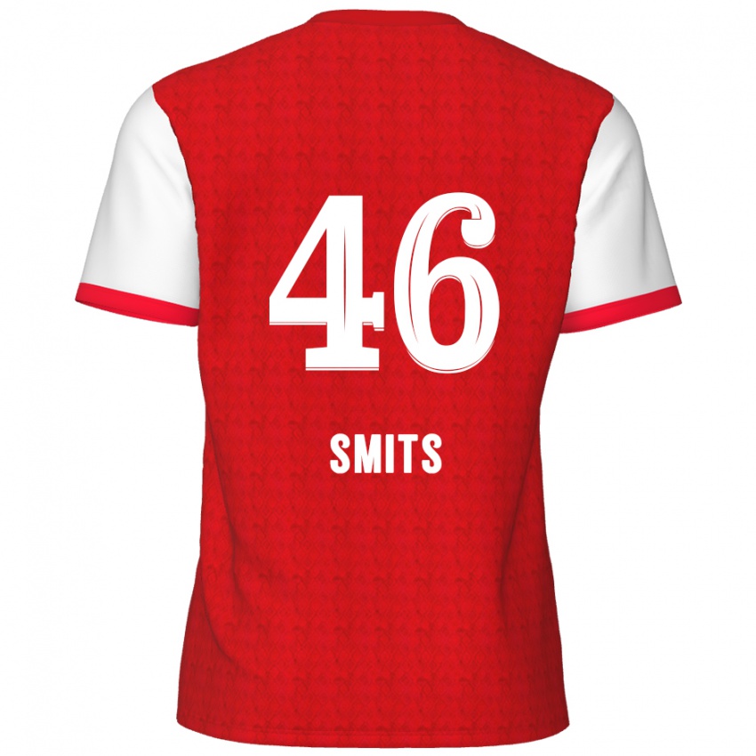 Niño Camiseta Milan Smits #46 Rojo Blanco 1ª Equipación 2024/25 La Camisa Perú