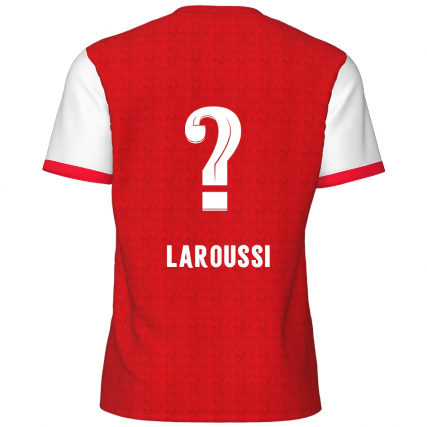 Niño Camiseta Nizar Laroussi #0 Rojo Blanco 1ª Equipación 2024/25 La Camisa Perú