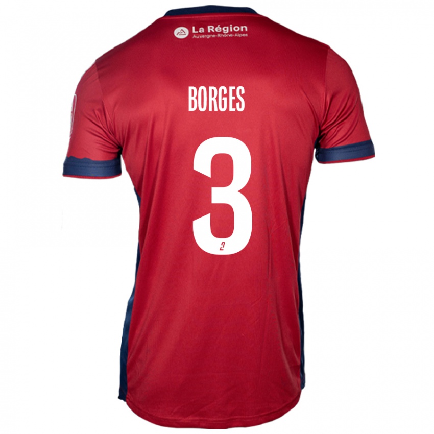 Niño Camiseta Neto Borges #3 Borgoña Claro 1ª Equipación 2024/25 La Camisa Perú