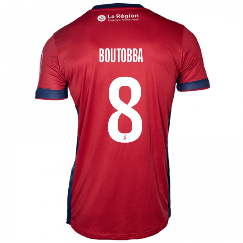 Niño Camiseta Bilal Boutobba #8 Borgoña Claro 1ª Equipación 2024/25 La Camisa Perú