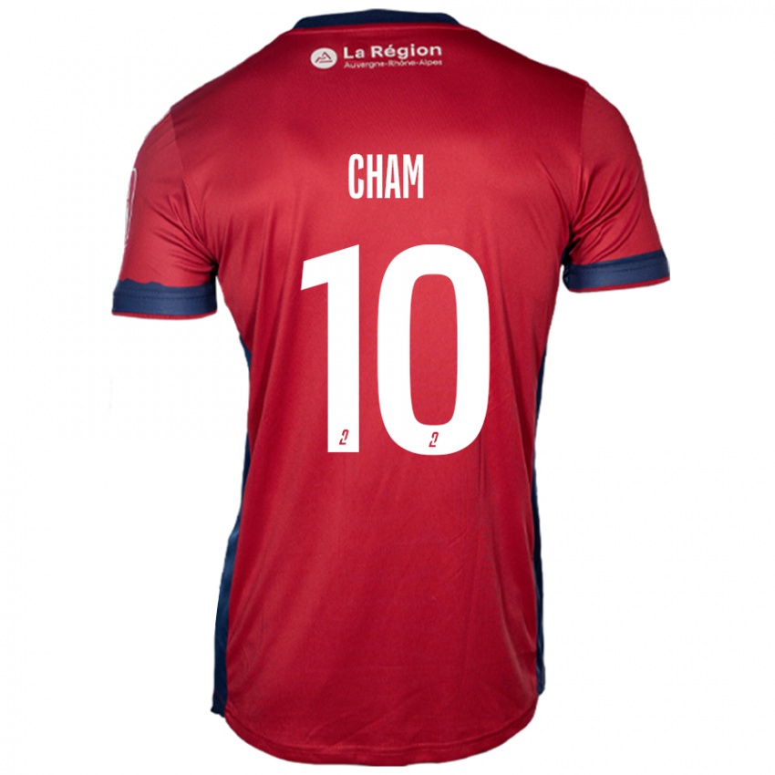 Niño Camiseta Muhammed Cham #10 Borgoña Claro 1ª Equipación 2024/25 La Camisa Perú